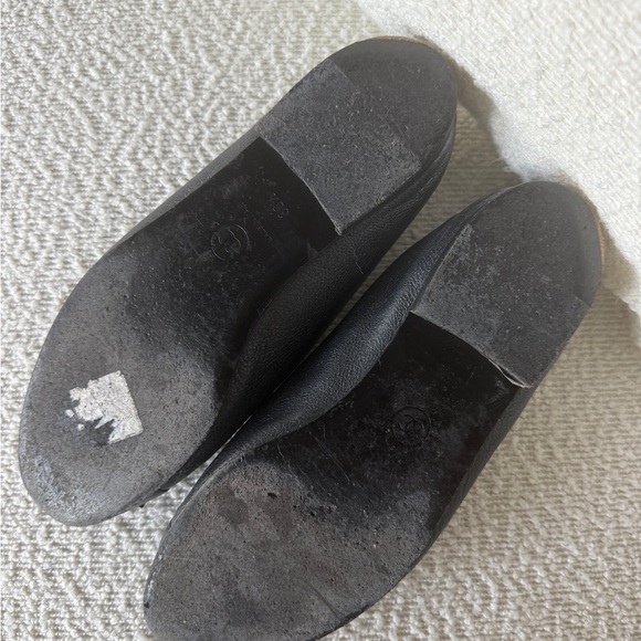 CHANEL Dark Gray Leather Loafers - Picture 3 of 5